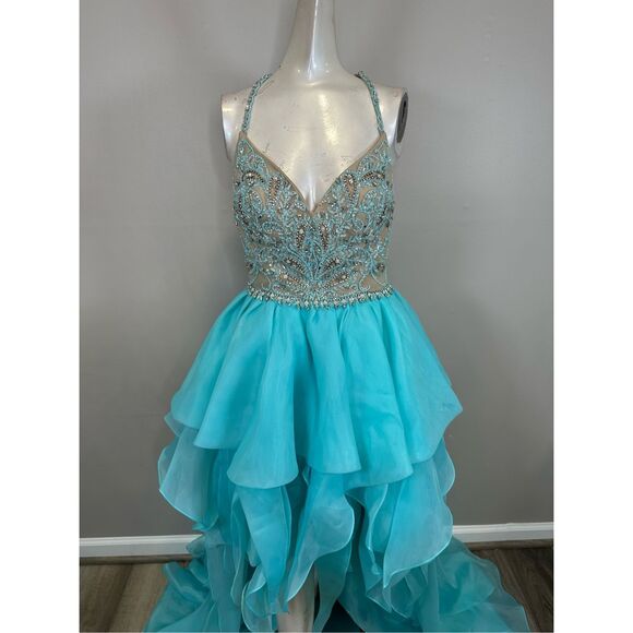 Terani 1811P5782CL Dress SIZE US4 $517 - Picture 4 of 10